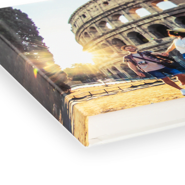 Vlakliggend fotoboek A5 liggend hoek