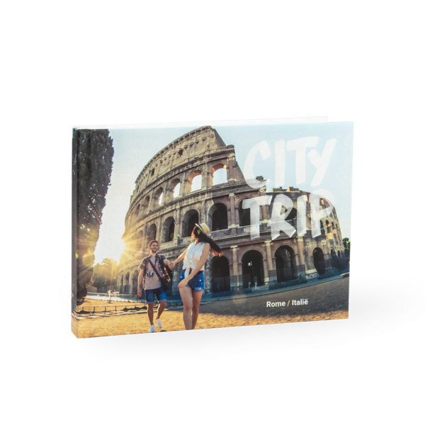 Vlakliggende fotoboek A5 liggend Rome
