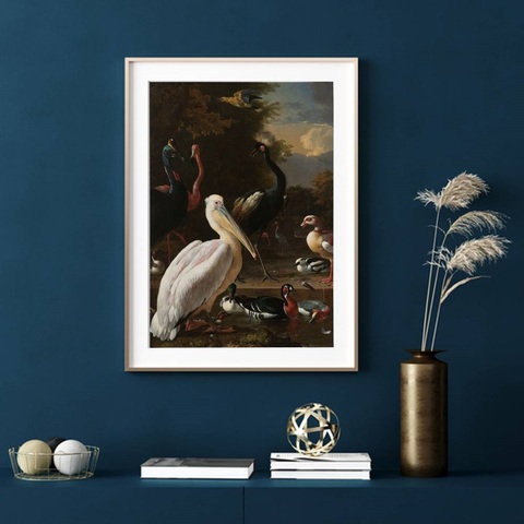 Kunst van een pelikaan aan de muur Kunst van een pelikaan aan de muur