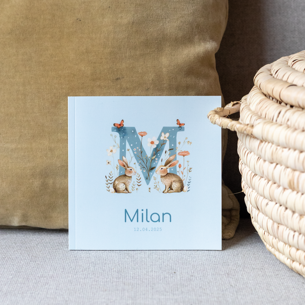 Softcover 15x15 staand bij mand