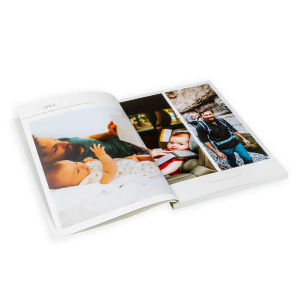 Softcover A5 staand opengeslagen Softcover A5 staand opengeslagen