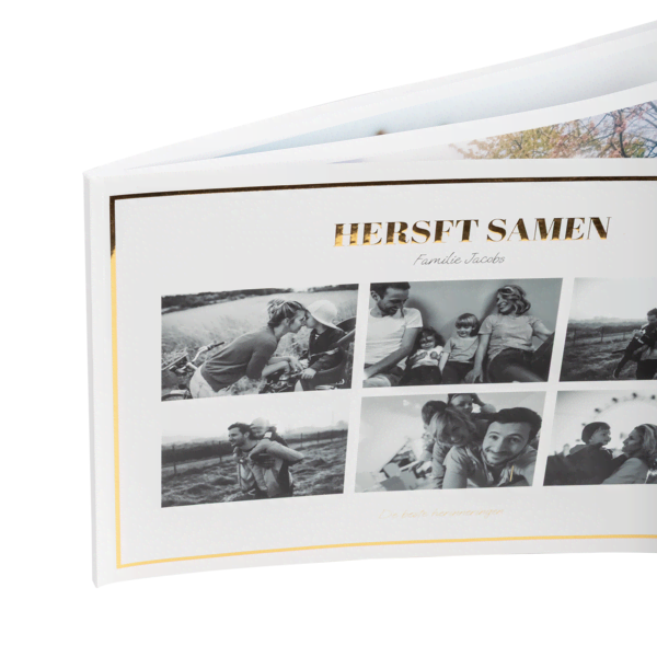 Softcover a4 liggend met goudfolie Softcover a4 liggend met goudfolie