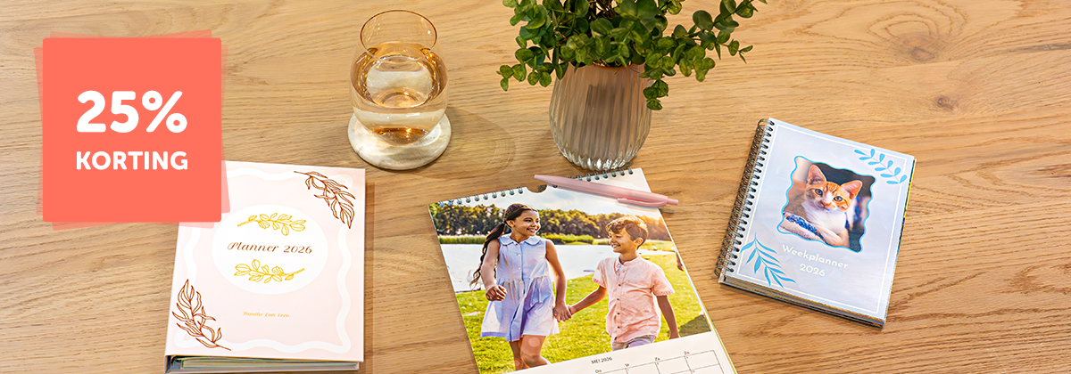 25% korting op kalenders en agenda's 25% korting op kalenders en agenda's