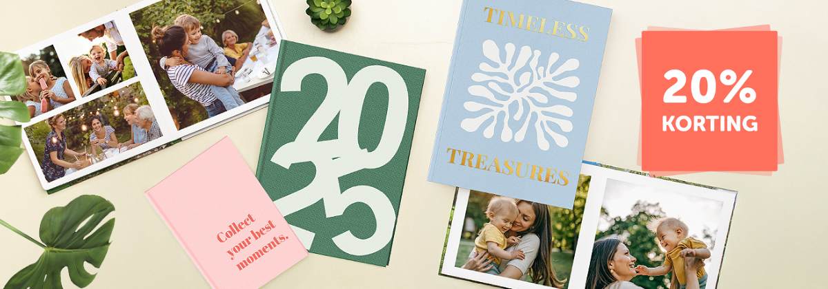 20% korting op fotoboeken! 20% korting op fotoboeken!