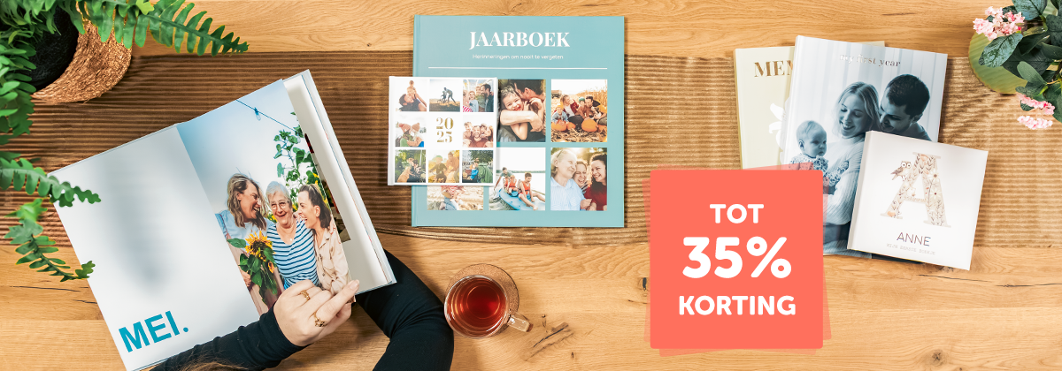 Tot 35% korting op fotoboeken!