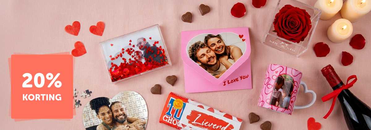 20% korting op valentijncadeaus