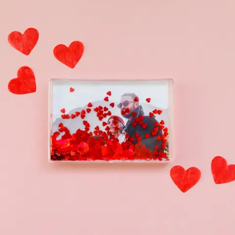 Fotoblok met hartjes glitter Fotoblok met hartjes glitter