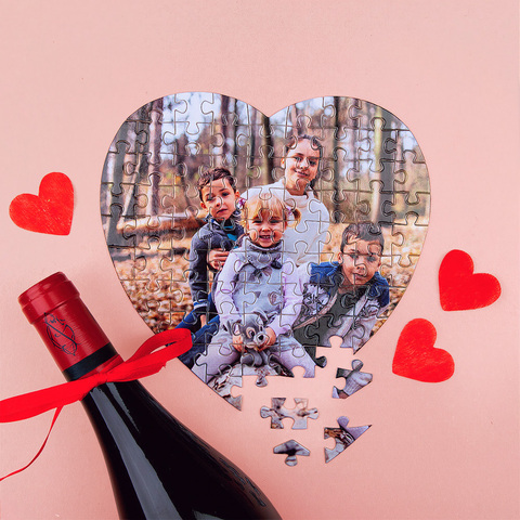 Puzzel hart zelf maken