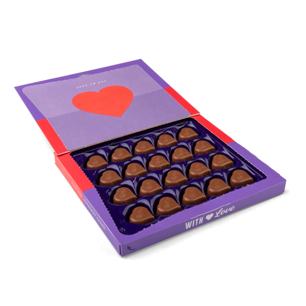 Milka chocolade hart open doos