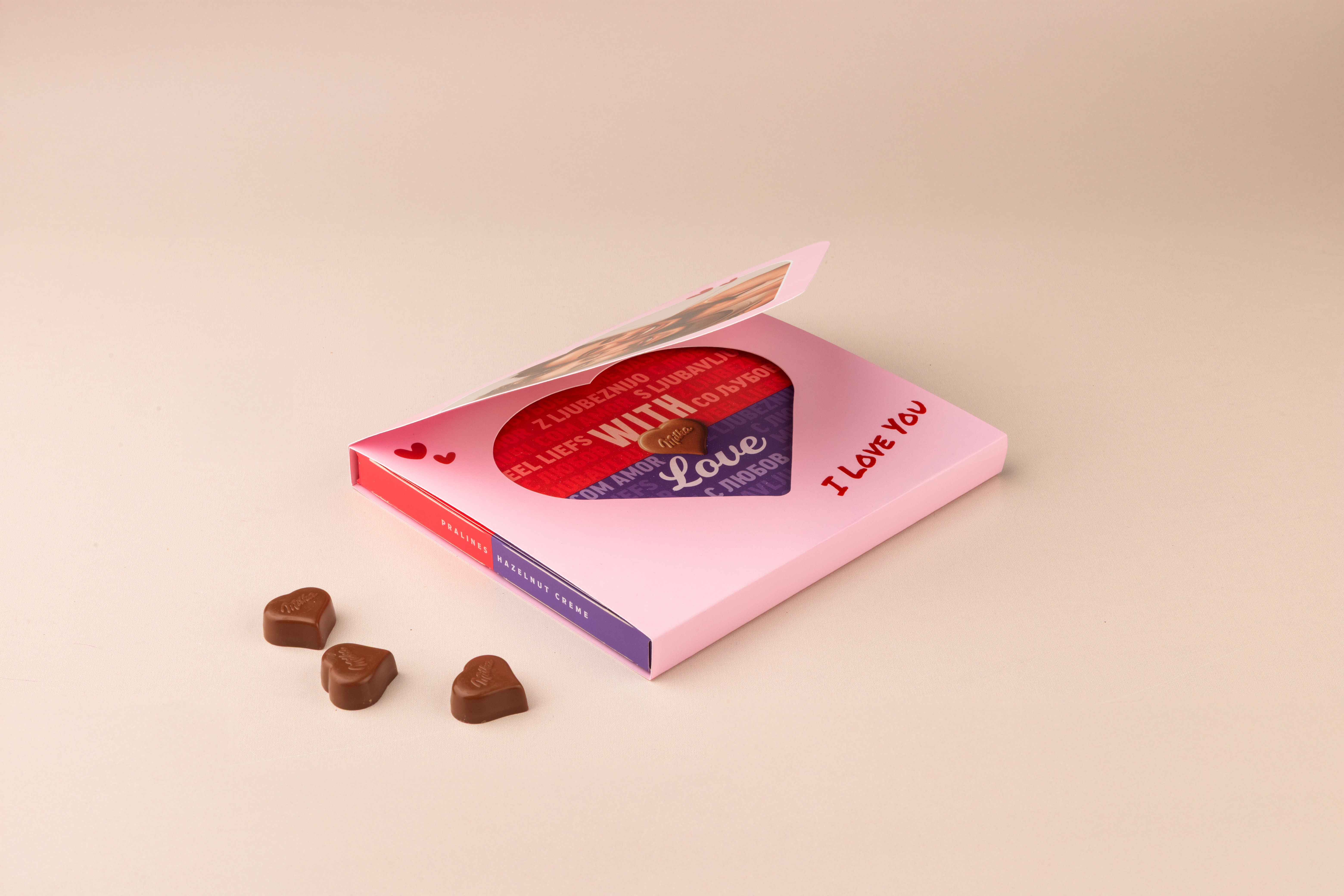Milka chocolade hart personaliseren