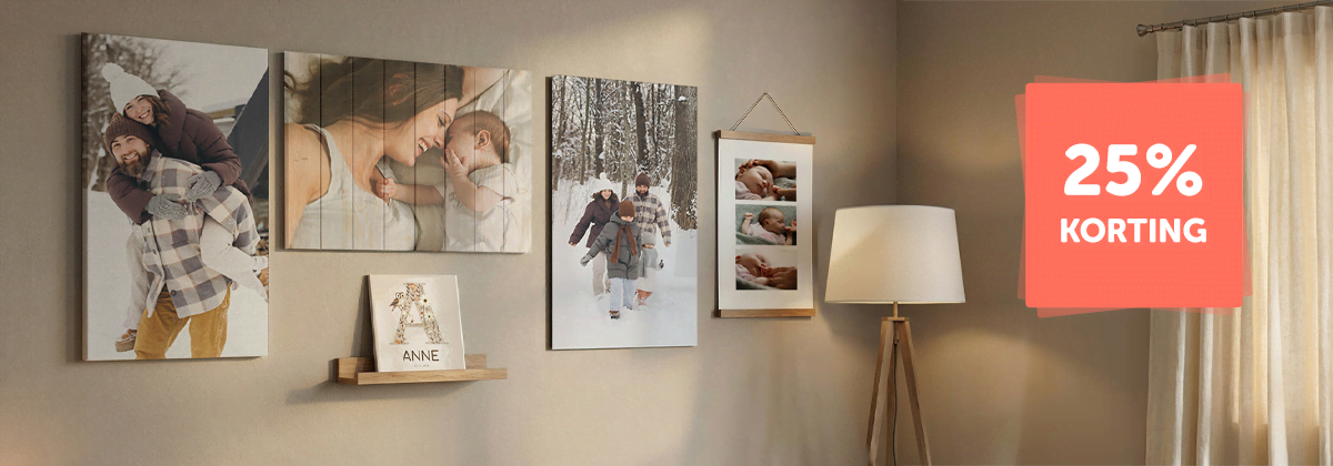 Wanddecoratie met 25% korting!