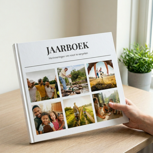 fotoboek vlakliggend collage van 2025 35x29