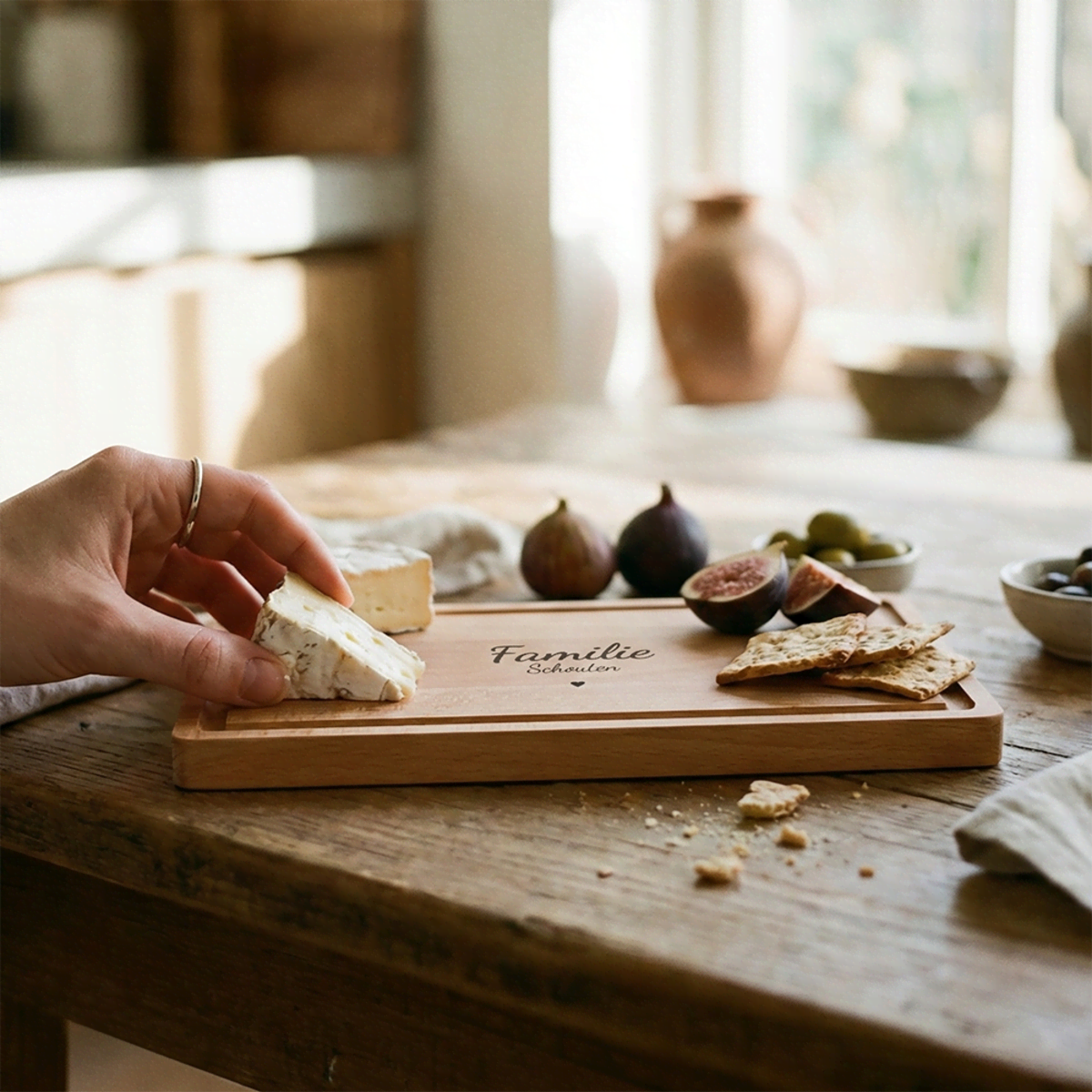 Borrelpank graveren voor de familie schouten Borrelpank graveren voor de familie schouten