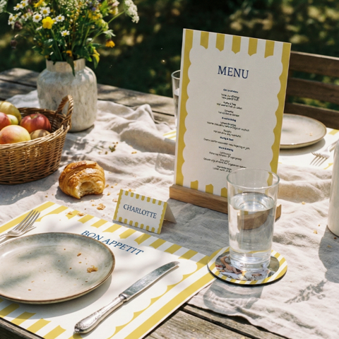 Lentesetting op tafel Lentesetting op tafel