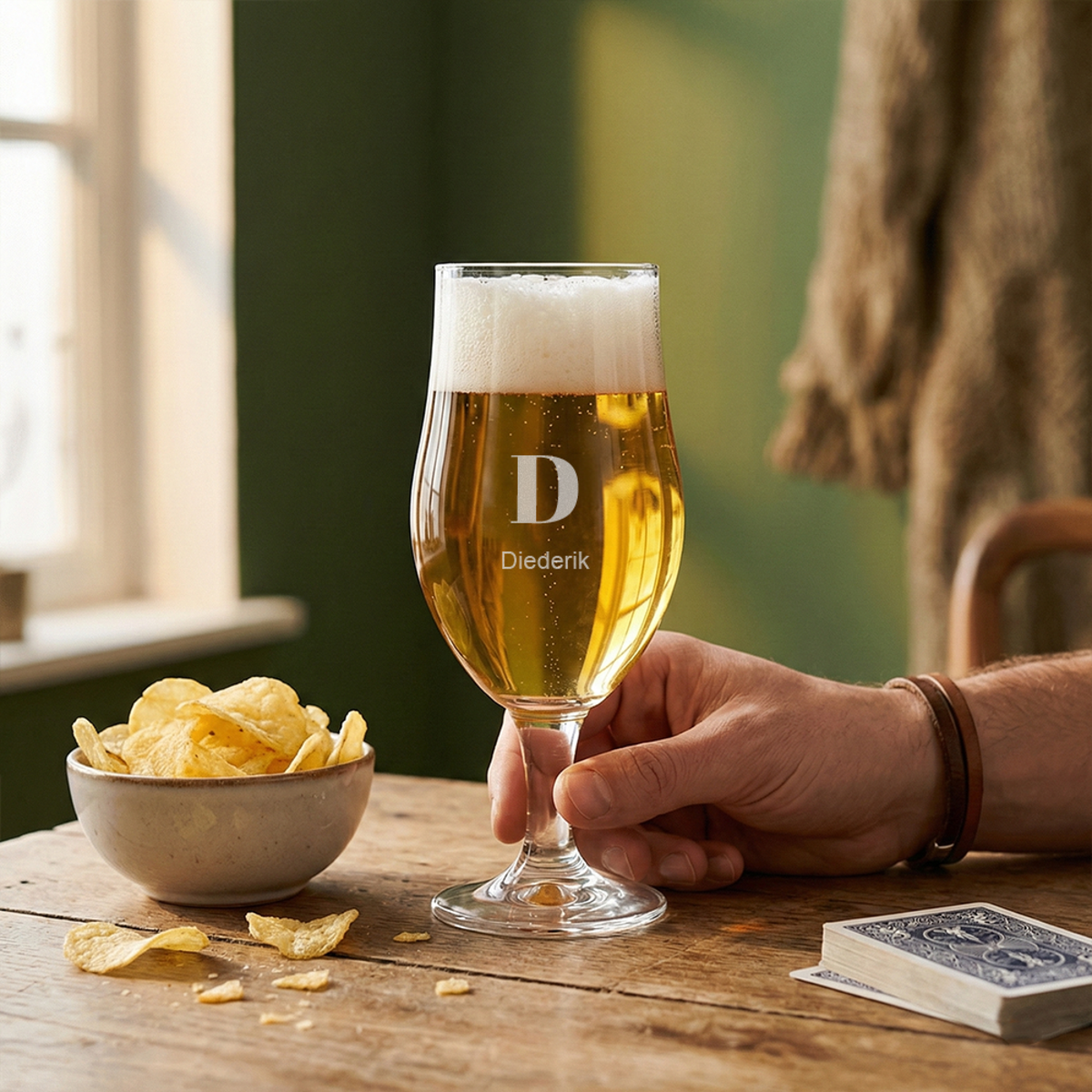 Bierglas graveren diederik