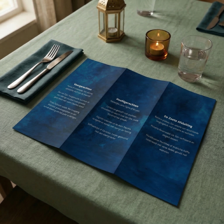 Menukaarten A3 feestdagen