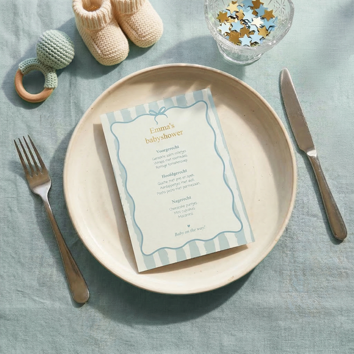 Menukaarten a5 baby and kids