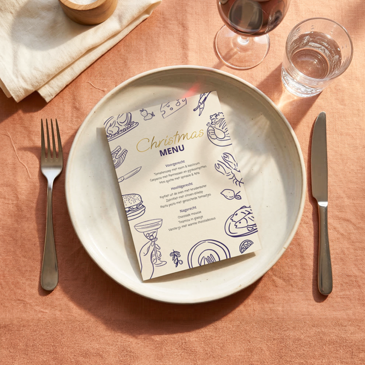 Menukaarten A5 feestdagen