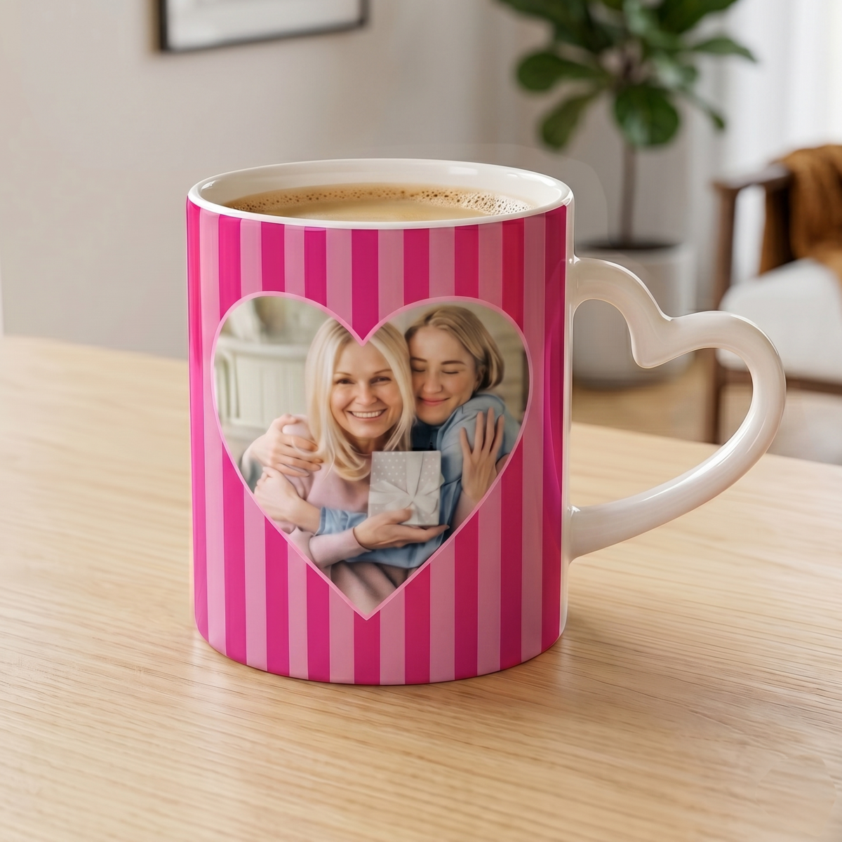 Roze mok met hartvormig oor Roze mok met hartvormig oor