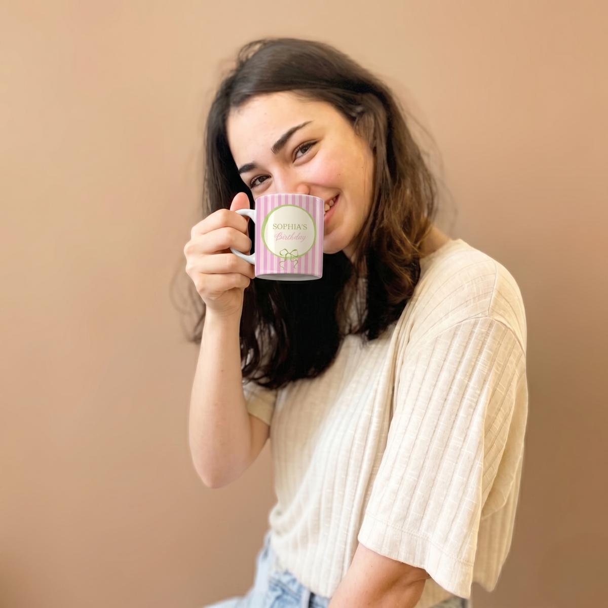 Koffiemok met meisje Koffiemok met meisje