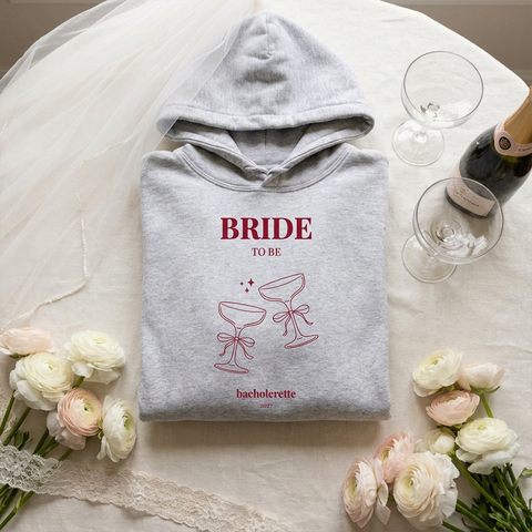 Grijze hoodie opgevouwen bride