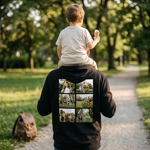 Hoodie zwart achterkant