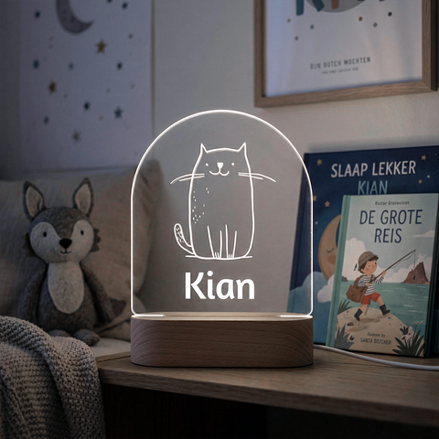 Led lampje met kat Kian