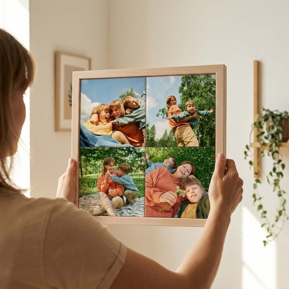 Tegels met houten lijst Tegels met houten lijst