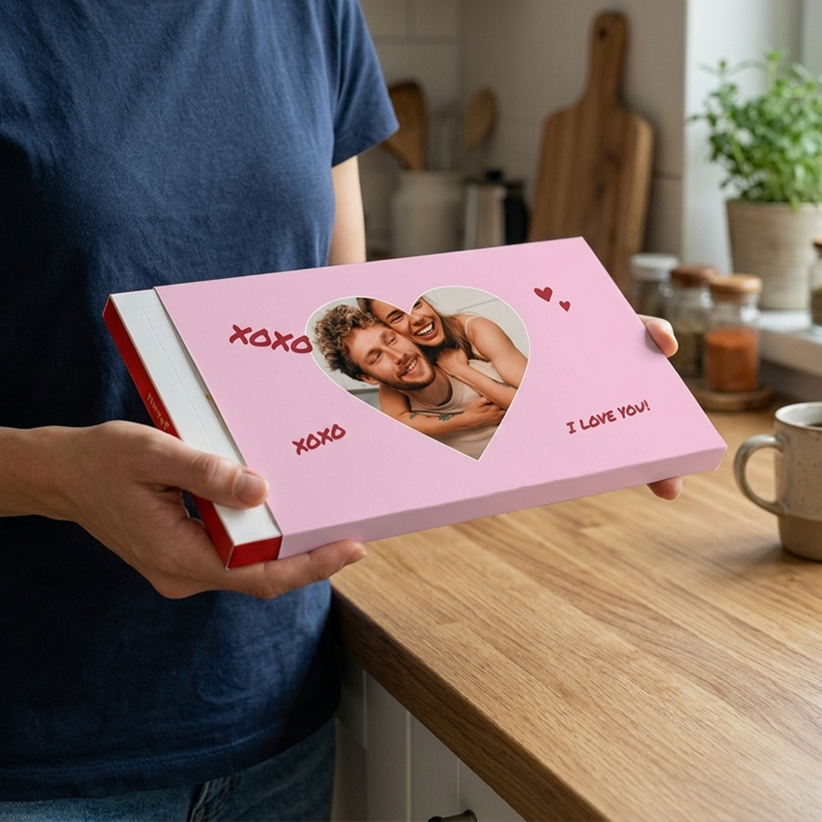 Merci chocolade 400 gram met eigen foto Merci chocolade 400 gram met eigen foto