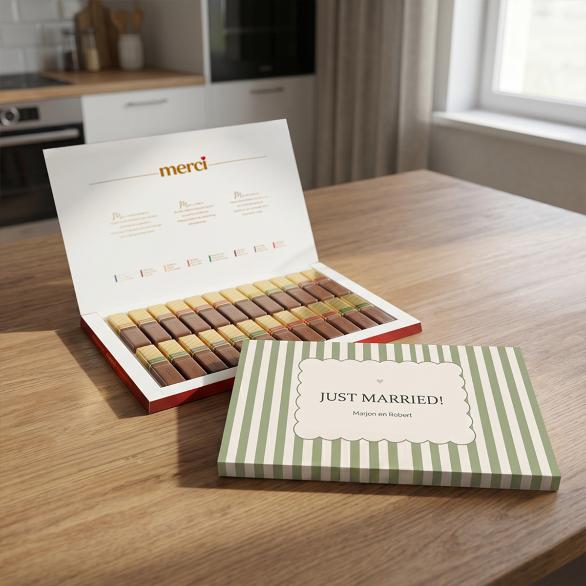 Merci chocolade 400 gram openaanzicht Merci chocolade 400 gram openaanzicht