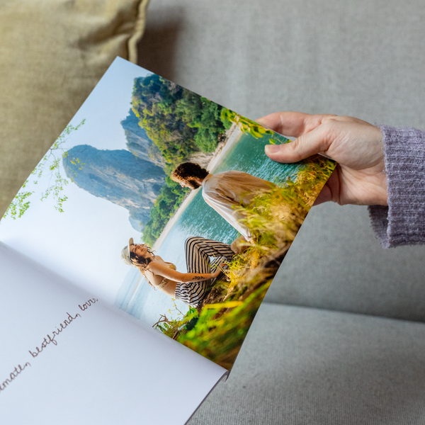 Open softcover foto tekst