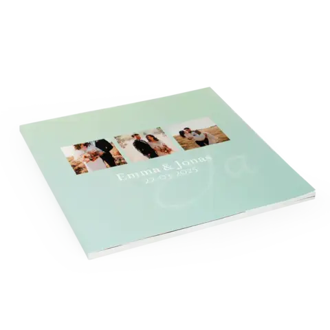 Huwelijk fotoboek groen