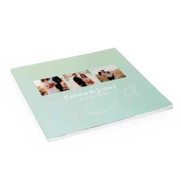 Huwelijk fotoboek groen