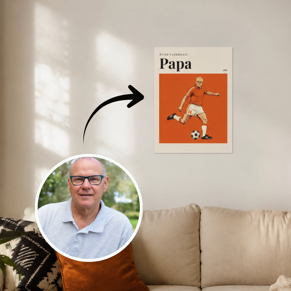 Papa retro sport poster maken Papa retro sport poster maken