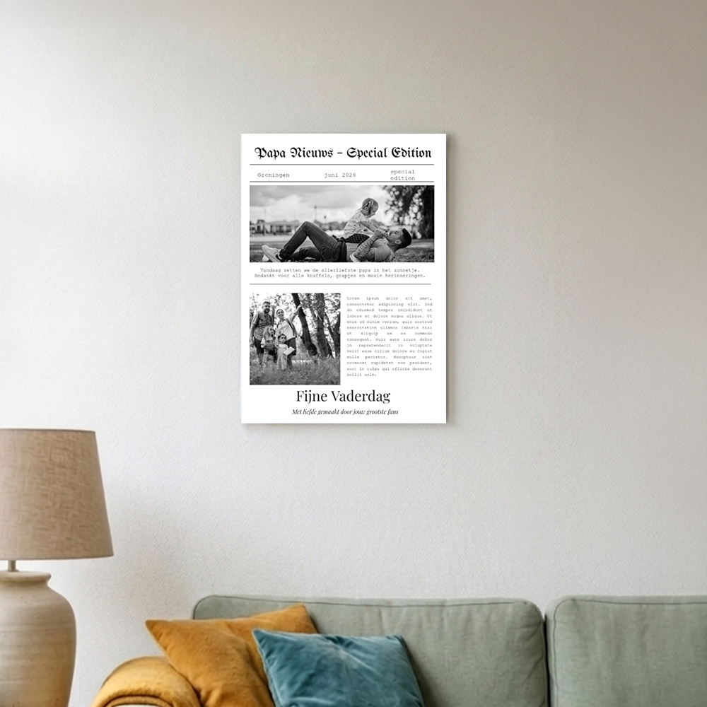 Vaderdag krant poster maken Vaderdag krant poster maken