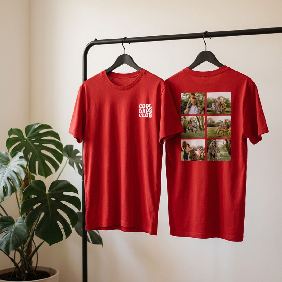 Rood t-shirt voor en achterkant Rood t-shirt voor en achterkant