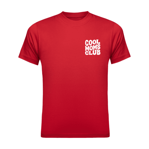 Rood t-shirt rood shirt met eigen bedrukking op de voorkant Rood t-shirt rood shirt met eigen bedrukking op de voorkant