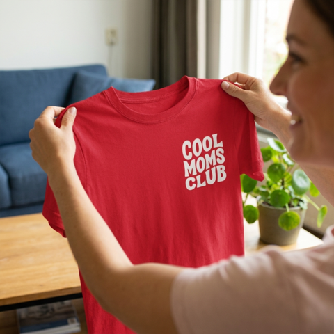 Rood shirt voorkant bedrukt