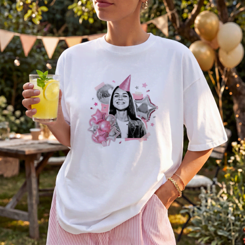 Wit t-shirt bedrukking voorkant