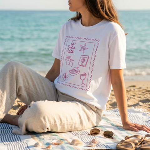 Wit t-shirt voorkant bedrukt