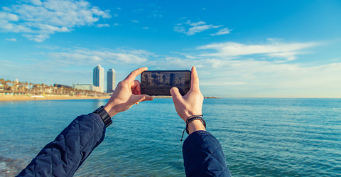 Met de telefoon een foto maken op vakantie Met de telefoon een foto maken op vakantie