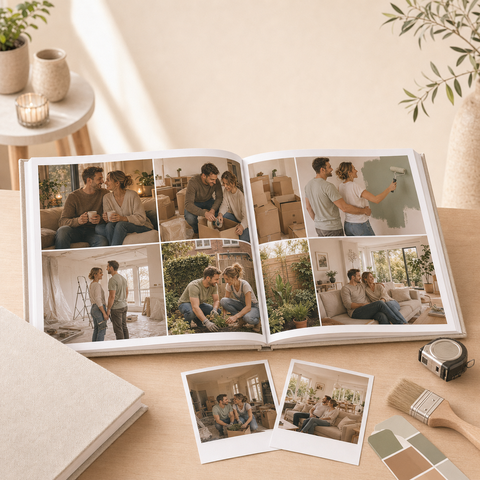 Verbouwen fotoboek idee Verbouwen fotoboek idee