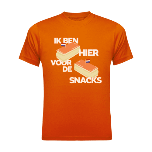 Oranje T-shirt – oranje shirt met gepersonaliseerde bedrukking op voorkant Oranje T-shirt – oranje shirt met gepersonaliseerde bedrukking op voorkant