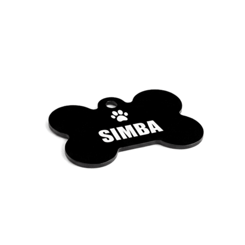 Hondenpenning met naam simba