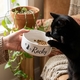 Voerbak met naam rocky