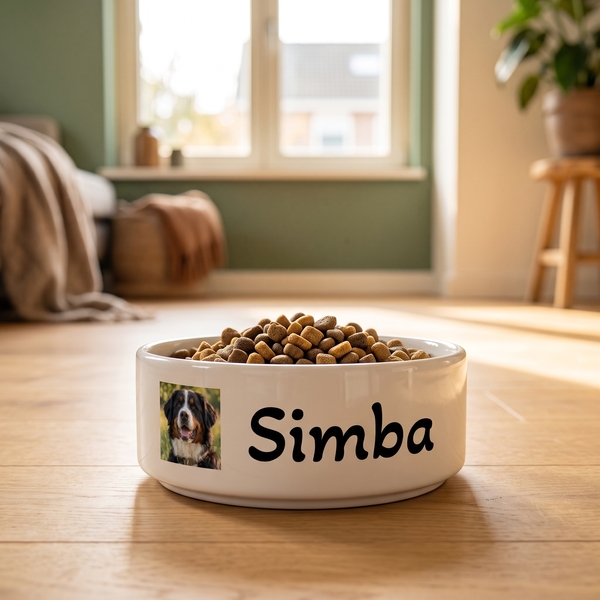 Voerbak met naam simba