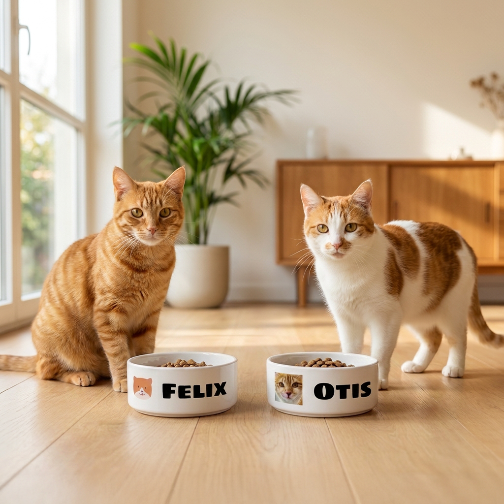 Voerbak met felix en otis