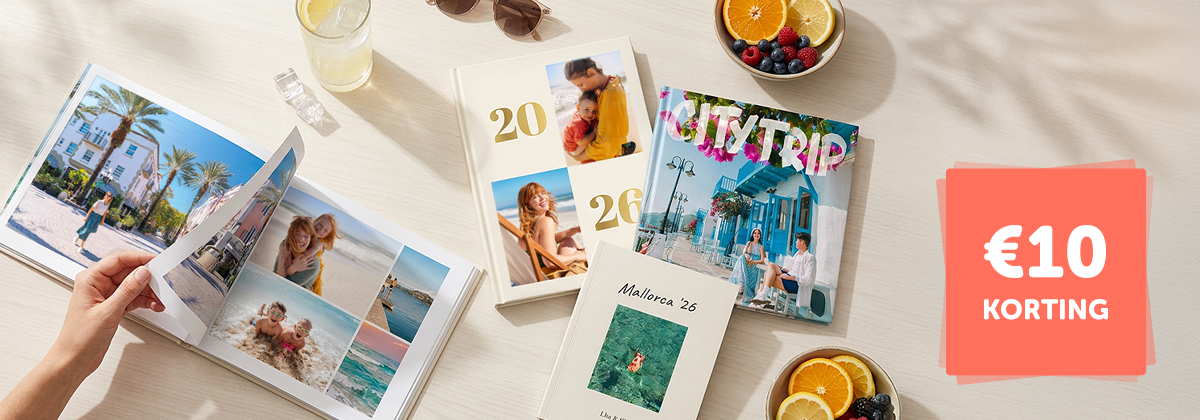 Fotoboeken: €10 korting op geselecteerde fotoboeken!