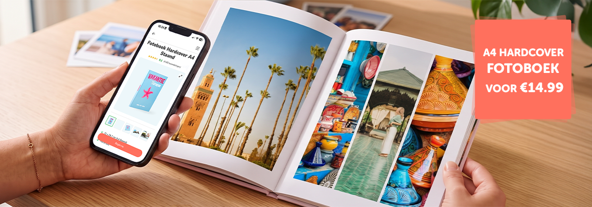  A4 hardcover fotoboek voor €14,99!