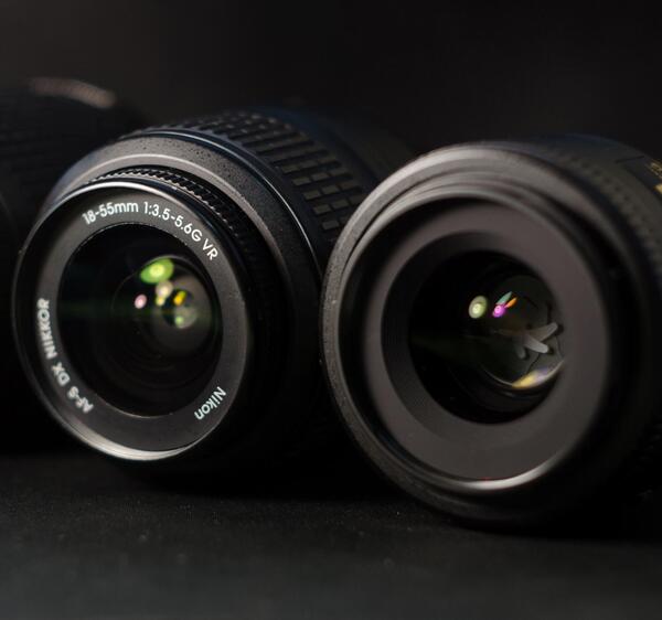 Het diafragma en de lens lens met variabel diafragma en lens vast diafragma